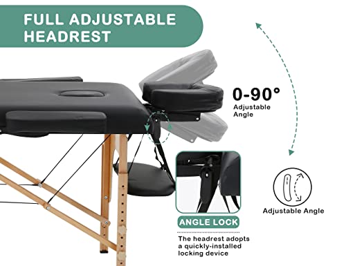 image for Capacmkseh Massage Tables Portable Lash Bed 73 inch Tattoo Table, Heig