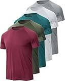 BALENNZ Workout Shirts for Men, Moisture Wicking Quick Dry Active Athletic Men's Gym Performance T Shirts