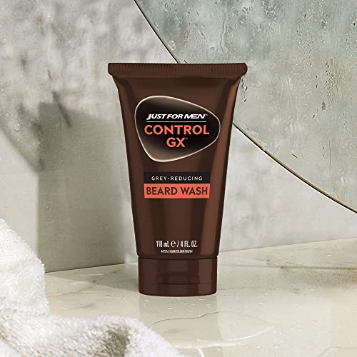 Just For Men 04505 Control Gx Grey Reducing Beard Wash Shampoo, Gradually Colors Mustache And Beard, Leaves Facial Hair Softer And Fuller thumb #3