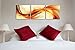 Orange Wall Art Canvas Print Painting for Bathroom Decor Abstract Elegant Wavy in Orange Golden White Modern Giclee Artwork The Picture Living Room Decoration