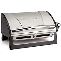 Cuisinart Grillster Stainless Steel Portable Gas Grill with Locking Lid only .95: eDeal Info