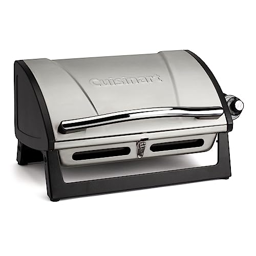 Cuisinart Gas Grill with Locking Lid, Portable, 8,000 BTU, 10 lbs.