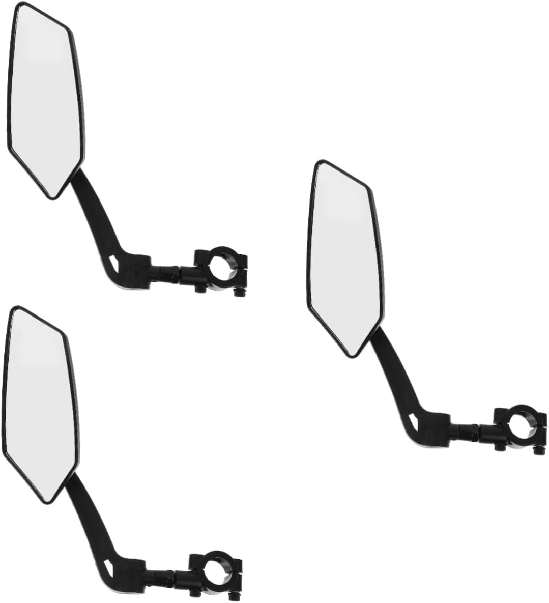 3pcs Mountain Bike Rear View Mirror High Definition Rearview Mirror for Cycling Safety Lightweight Easy to Install Material Compatible Standard Handlebars