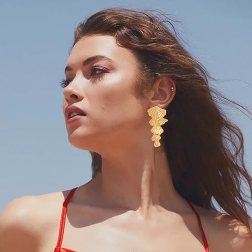 Gold/Silver Shell Dangle Earrings for Women Seashell Starfish Drop Dangle Earrings Beach Earrings Hypoallergenic Earrings Summer Jewelry2