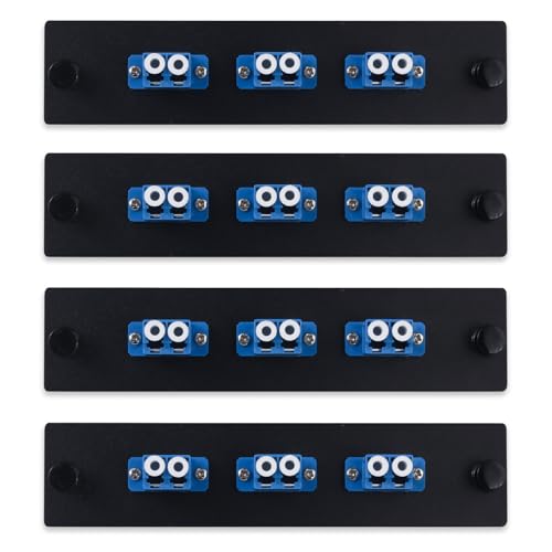 Panneau de brassage fibre LC/UPC monomode bleu 6 ports pour jarretière optique