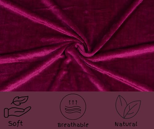Image of RD TREND Presents Velvet 250 GSM Pillow Cover Set of 2 with Zipper,Size -18 inch x 28 inch Inches (45x71 Cm) (Wine)