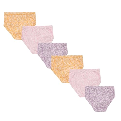 Image of Red Rose Kids Girls Cotton Printed Panty Pack of 6-Assorted