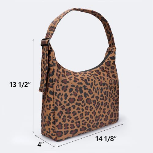Image of FASTFAIRY Nylon Shoulder Bag - Adjustable Quilted Strap, Structured Slouchy Design with Interior Zip Pocket