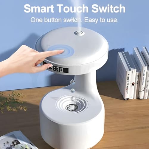 Image of Bedroom Humidifier for Sleep Essential Oil Diffuser with Flame Effect Night Light Ultrasonic Cool Mist Air Quiet USB Auto Shut Off Aromatherapy Diffuser (Water Drop Humidifier)
