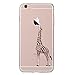 iPhone 6S Plus Case,DOMIRE Soft Silicone Funny Giraffe TPU Clear Cases Thicken Anti-Slip Good Grip Protective Case for iPhone 6 Plus 5.5inch