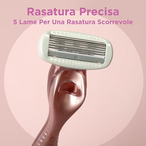 Wilkinson Sword - Intuition Complete XXL Pack - Rasoi per donna - Confezione XXL con 1 rasoio + 6 lame di ricarica - Contiene gel Skin Protect - 5