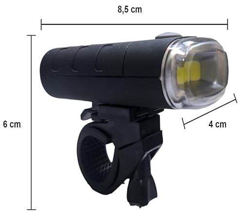 Lanterna Frontal Led para Bike Preto Brasfort