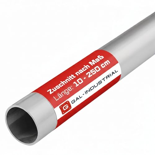 GAL-INDUSTRIAL Alu-Rundrohr Außen-Ø 30x2 mm, Länge 100 cm, Unbehandelt