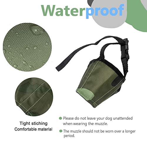 Moiilavin Dog Muzzle Xs (2 Packs) For Small Dogs With Long Snout Quick Fit Dog Muzzle Adjustable Prevent From Barking Biting And Chewing Xs Soft Muzzle (Black+Camo) #TOP2