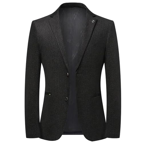 Alloaone Men's Business Casual Tweed Sport Coats Two Button Wool Blend Formal Jacket4
