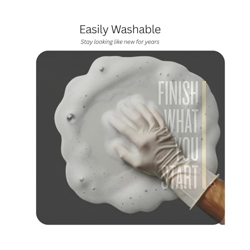 Image of ELIFF Finish What You Start Mouse Pad, 190x230mm, 3mm Thick, Anti-Slip, Minimalist Black, for Office, Study, and Gaming