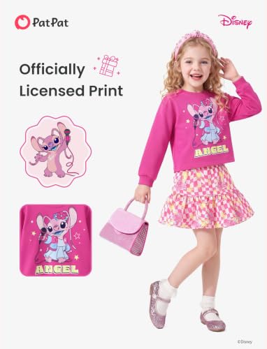 Image of Disney Girls' 2-Piece Outfit Sweatshirt Top & Pleated Skirt Set 2-9Y