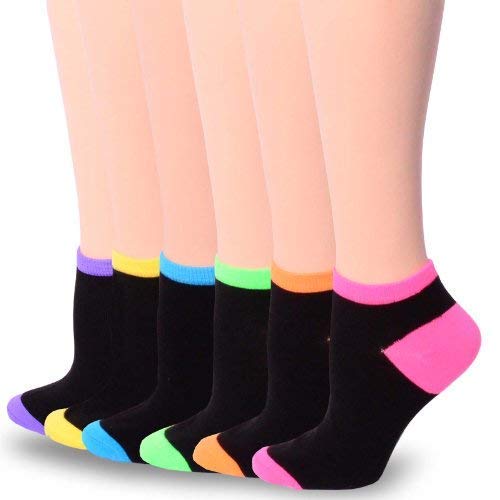 Cute Colorful Low Cut Ankle Socks for Women Girls 9-11 Cotton Acrylic Novelty 6 Pairs Socks Gift for Her School3