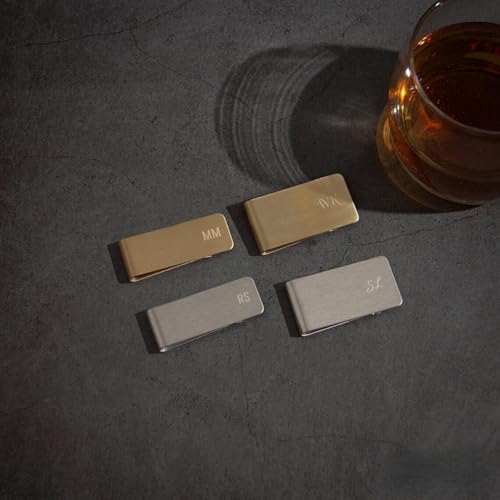 Personalized Copper Money Clip Custom Initial Money Clip Engraved Steel Money Clip Gift for Him Personalized Father's Day Gift2