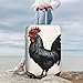 QSMBNET Travel Luggage Cover Black Rooster Spandex Suitcase Protector Washable Baggage Covers Fashion Elastic Scratch-Resistant Luggage Cover Protector Fits 18-32 Inch Luggage
