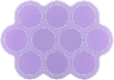 ROSEFINCH Baby Food Storage Silicone Baby Food Freezer Tray with a Silicone Clip-on Lid Multiportion Storage Container Solution for Making and Freezing Home-Made Baby Food - Purple (Pack of 1)