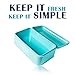 AllGreen Vintage Bread Box Container for Kitchen Counter Decor Stainless Steel Metal Bread Bin Retro Turquoise for Dry Food Storage Including Free Butter Dish & Serving eBook Store Bread Loaf.