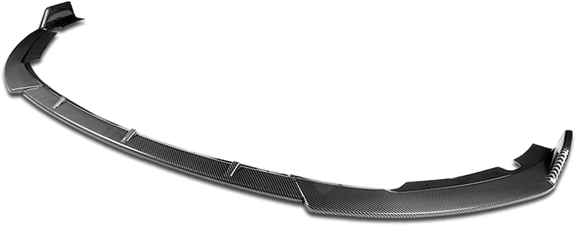 Auto Dynasty 3Pcs STP-Style Car Front Bumper Lip Spoiler Wing Body Kit Compatible with Sonata 15-17, Carbon Fiber Look