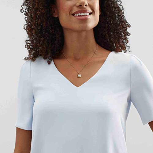 Silpada 'Mediterra Glow' Mother-Of-Pearl Pendant Necklace In 14K Yellow Gold-Plated Sterling Silver, 16" + 2" #TOP24