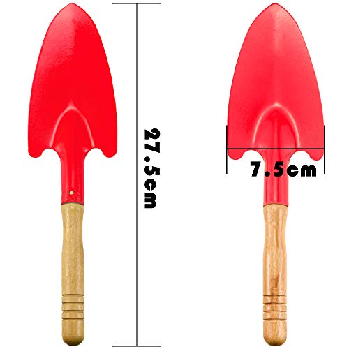 Hslife 8 Pieces 11'' Toy Shovels,Mini Shovel Kids Garden Tools,Wooden Handle Beach Shovels Garden Shovels #TOP1