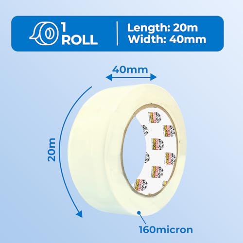 Double Sided Heavy Duty Carpet Tape, 40mm wide, 20m long, 160micron thickness, cloth based - Image 2