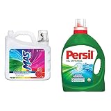 Persil - MAS Color - Colores Intensos 6.64L Detergente Líquido para Cuidar el Color de la Ropa (88 cargas) + Detergente Gel Universal 4.65L Jabón...