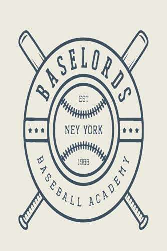 Baselords Best Ney York 1988 Baseball Academy: Baseball Journal/Notebook, Personalized Baseball Gift, Baseball Player Notebook, Baseball Boy Birthday Present