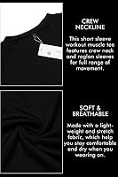 COOFANDY Men's Gym Shirts Fitted Fitness Tee Bodybuilding Workout T-Shirt Black L — image 7