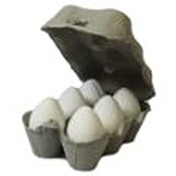 Box of 6 Bath Eggs - Coconut - Bianco