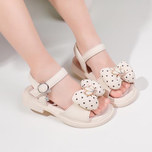 Girls Sandals Kids Toddler Cute Crown Bowknot Open Toe School Summer Casual Ankle Strap Princess Flat Sandal Shoes3