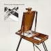 ATWORTH French Easel for Painting, Deluxe Beech Wooden Field & Studio Sketchbox Easel Stand with Metal Side Tray, Portable& Easy Transport for Painting Outdoor, Holds Canvas up to 34