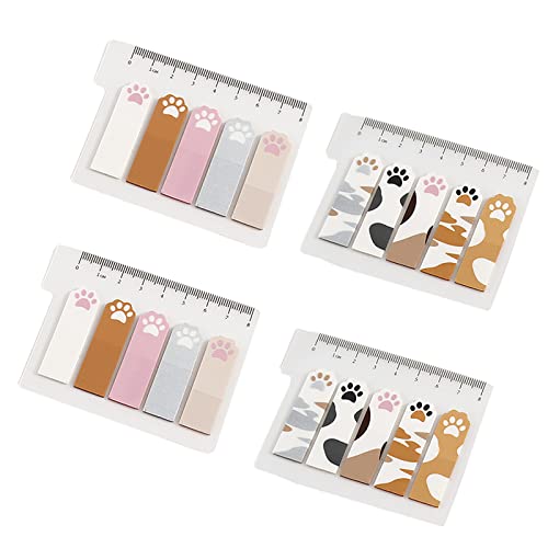 400 Pcs Page Markers Sticky Index Tabs,Cute Cat Paws Sticky