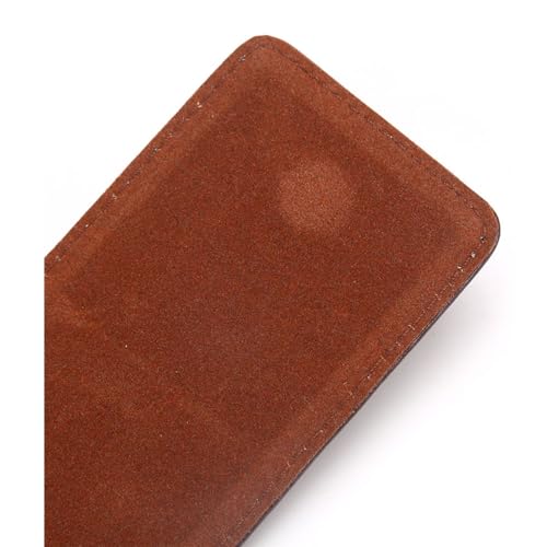 SagaSave Suporte de cartão de visita de couro PU, porta-cartões de bolso confortável com fecho magné