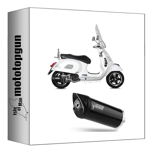 Ligne complete homologue Mivv Mover en acier noir haut de gamme pour Vespa GTS 125