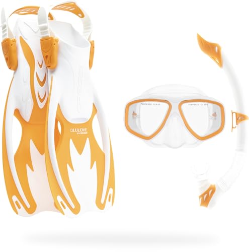 Kit de Mergulho Máscara + respirado + nadadeiras Cressi Rocks (laranja, 27/30)