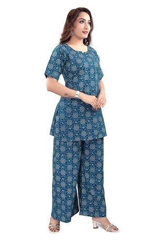 Mom&Bae Women’s Pure Cotton Printed Lounge Wear Comfy Night Suit Co-ord Set