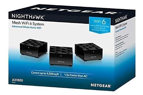 Netgear Nighthawk Whole Home Mesh Wifi 6 System, 3-Pack (Mk63-100Nas) #TOP3