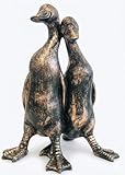 My Square Mile Vintage Bronze Duck Garden Ornament Outdoor/indoor Statue Sculpture Pair Of Love Ducks Gift (Large 29cm)