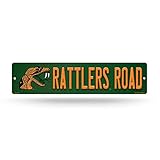 Rico Industries NCAA Florida A&M Rattlers 16-Inch Plastic Street Sign Décor