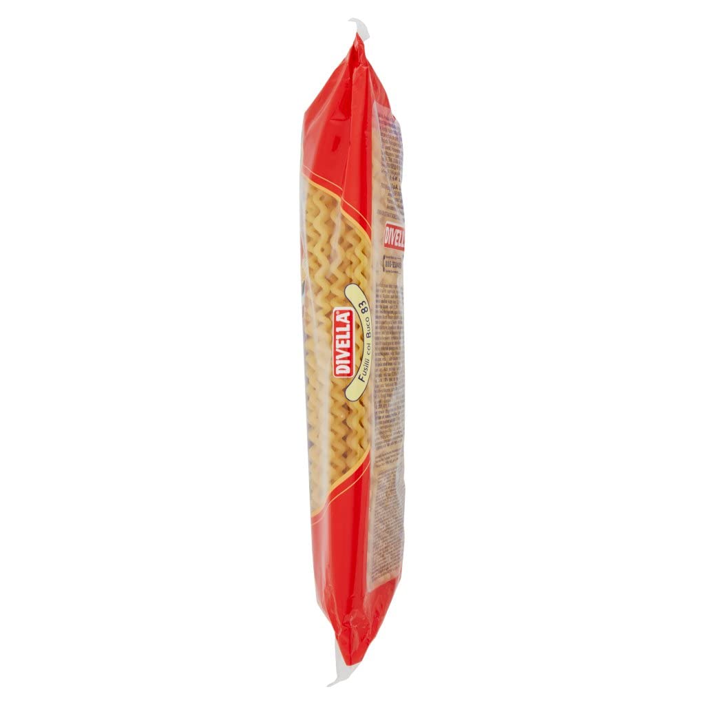Italian Gourmet Pasta Fusilli col buco N°83 Hartweizen-Pasta groß 20 x 500g | Spirale lunga e forata; aus italienischem Grieß, poröse Struktur für Ragù, Gesamtnettogewicht 10 kg + Kostenlos Polpa 400g