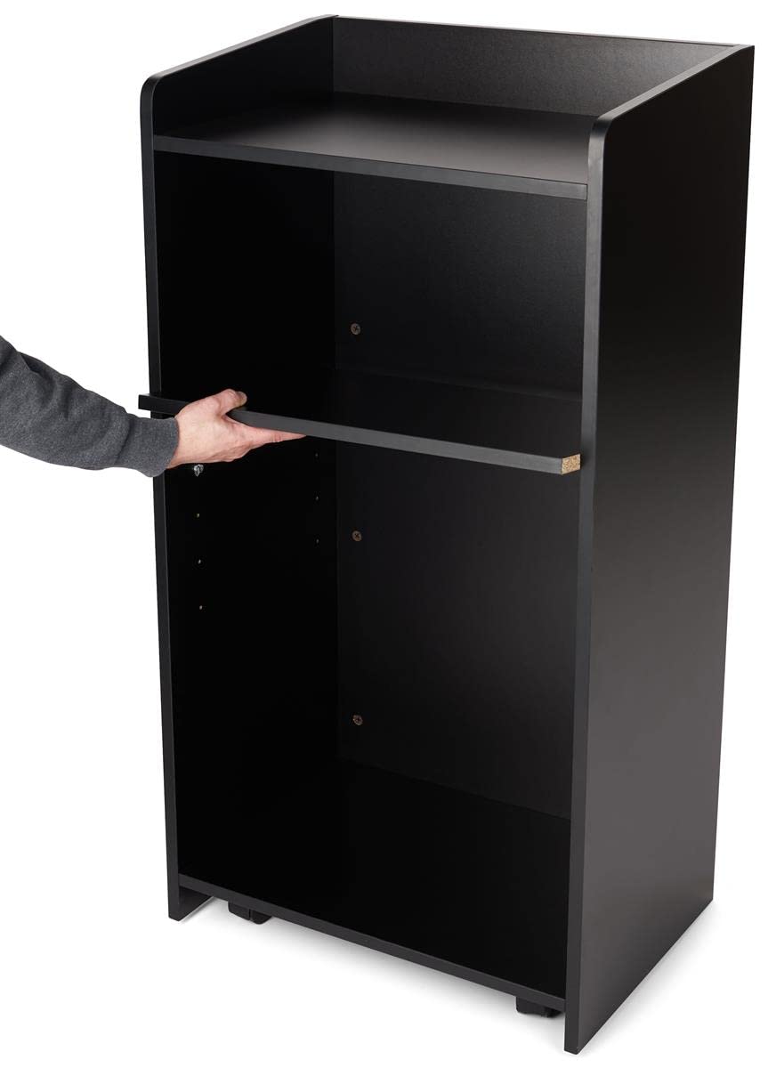 Hostess オーブン　ディスプレイ　インテリア Amazon.com: Displays2Go Hostess Stand with Hidden Wheels, Black
