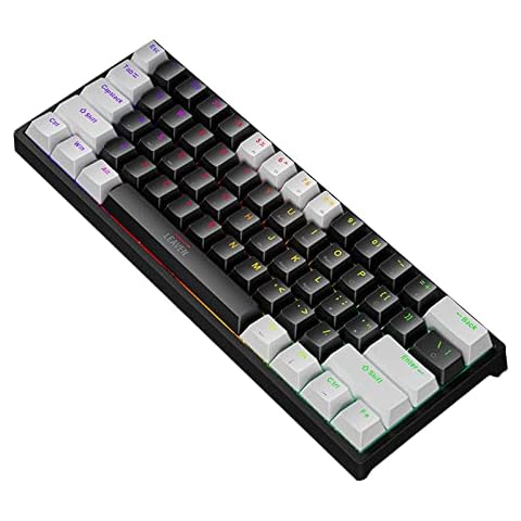 60% Mechanical Keyboard 61 Keys Mini Gaming Keyboard Wired Keyboard with Blue Switches for Computer Portable Light up Keyboard Desk Gaming Accessories Cool Stuff Gifts for Teenage Boys Men Women Cover