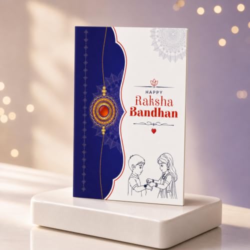 Image of Oblivion Designer Trendy Multicolor Lumba Rakhi Combo for Brother Bhaiya Bhai with Ganesha Thali, Roli Tikka, Silver Color Pooja Coin & Greeting Card | Raksha Bandhan Festival Gift Set | Pack of 5