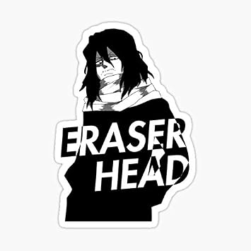 decals Eraserhead Boku no Hero Shota Aizawa Sticker - Cartoon Style, Black Plastic, Waterproof, Wall, Laptop, Mobile, Car, Truck Sticker