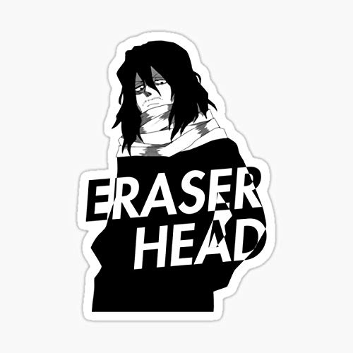 decals Eraserhead Boku no Hero (Shota Aizawa) Sticker - Cartoon Style, Black Plastic, Waterproof, Wall, Laptop, Mobile, Car, Truck Sticker